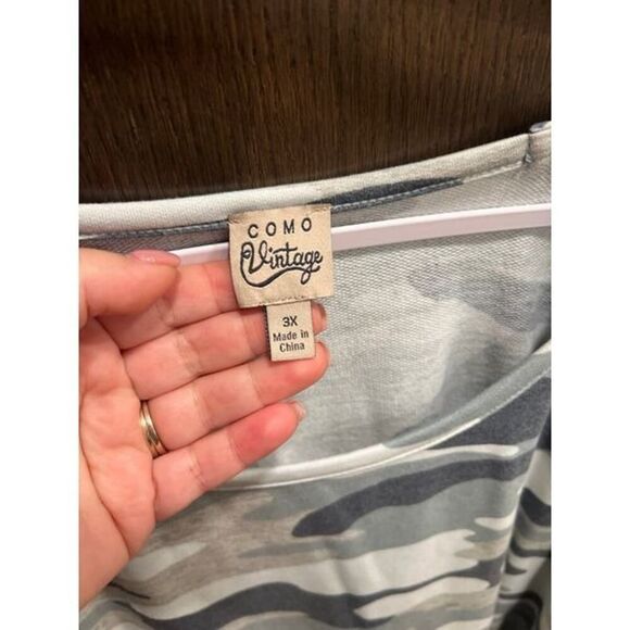 Como vintage grey camo woman’s top 3XL - Picture 4 of 4